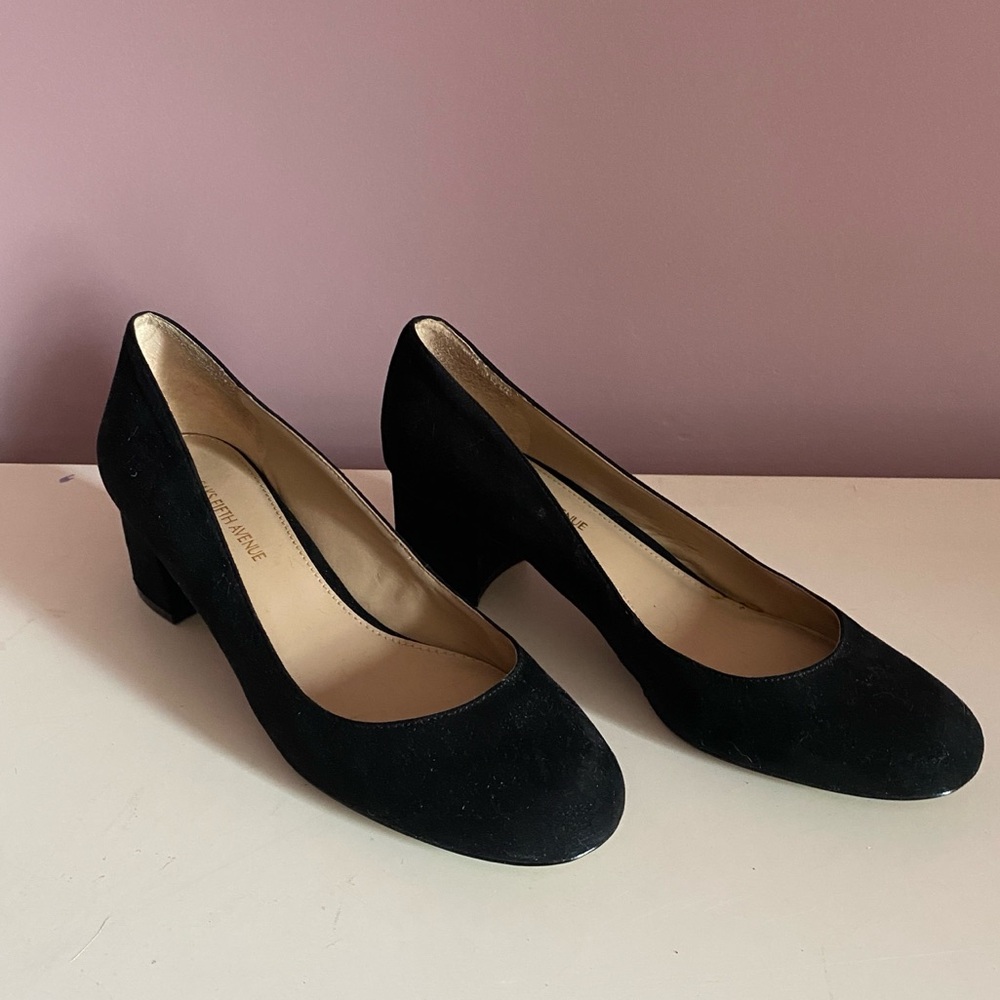 Suede Mary Jane - Block Heel